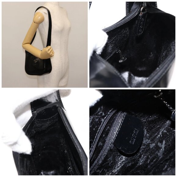 GUCCI Shoulder Bag Patent leather Black Auth - Picture 15 of 15
